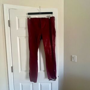 J Brand Burgundy Leather Skinny Pants, good conditions